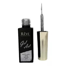 Gel Art Rêve Color Glitter Plateado - Miguel Angel N°03 