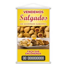 Banner Temos Salgados Encomenda Diversos Sabores Grande