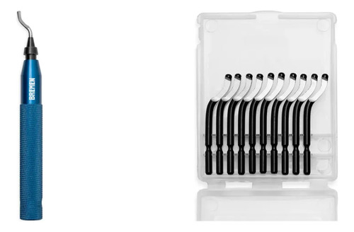 Kit Bremen: Escariador Lápiz 8868 Giratorio 360 + Repuesto 10 Cuchillas Acero 8869