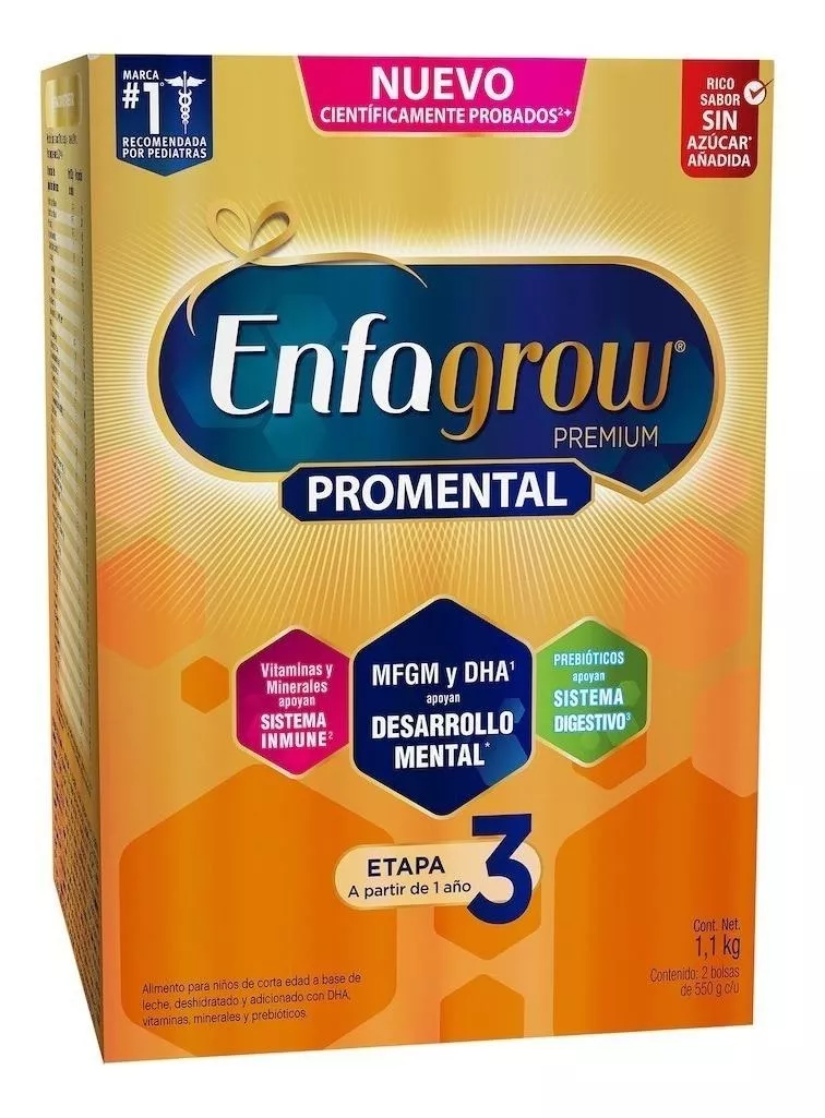 Leche De Fórmula En Polvo Mead Johnson Enfagrow Premium 3 Sabor Natural  En Caja De 1.1kg - 12 Meses 3 Años
