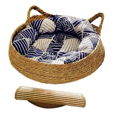 De Cesta De Cama De Gato, Arranhador Almofada Azul 38x13cm