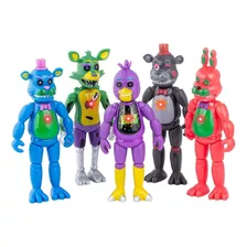 Coleção De 5 Bonecos Flexíveis Five Nights At Freddy Y