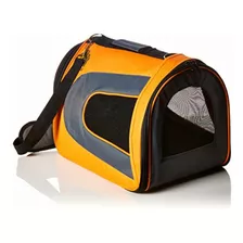 Soft-sided Pet Travel Carrier [airline Tsa Approved] Color Naranja/fiesta De Bloques