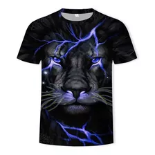 Camisa Camiseta Full 3d Leão Feroz Animal Selvagem Rei Md05