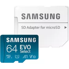 Samsung Evo Select 64gb C10 U1 Fhd A1 V10 130mb/s+ Adaptador