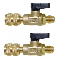 Registro Bola 1/4 Uso Refrigeração Manifold Vacuometro 2un