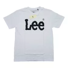 Camiseta Lee 100% Algodão Manga Curta Masculina Branca/preto