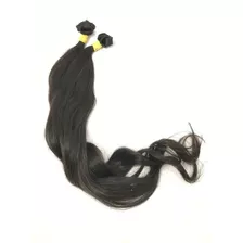 Cabelo 100% Humano Liso Ondulado Em Tela Castanho 60cm 200g