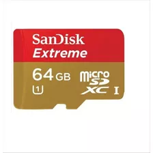 Micro Sd Hc 64gb Sandisk Extreme Sdsdqx-064g-u46a 80mb/s