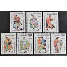 Camboya Deportes, Serie Sc 1118-1124 Fútbol 1991 Mint L18783