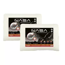 Kit Com 2 Travesseiro Nasa-x 10cm Viscoelástico | Duoflex Cor Branco