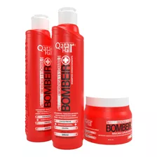 Kit Manutenção Emergência 1.9.3 Bombeiro Qatar Hair 3x300ml 