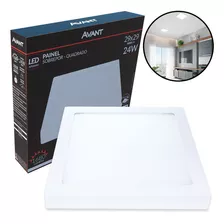 Plafon Led Quadrado 24w Painel Sobrepor Slim Avant 1ª Linha