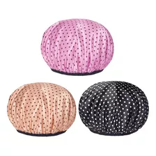 3pzs Gorro Baño Ducha Doble Capa Reutilizable Elastico