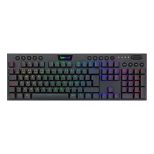 Teclado Gamer Bluetooth Redragon Horus K618 Qwerty Redragon Low Profile Linear Red Español Latinoamérica Color Negro Con Luz Rgb