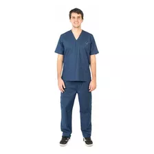 Pijama Cirúrgico Masculino Sumaia Algodão Elast Azul Marinho