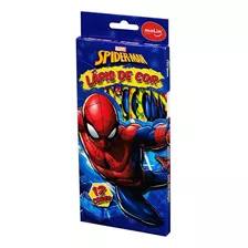 Lápis De Cor 12 Cores Spiderman Marvel - Molin Homem Aranha