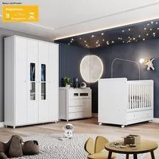 Quarto Infantil Com Guarda Roupa Maçã Do Amor Casa 812 Cor Branco