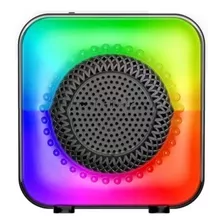 Caixa De Som Bluetooth Sem Fio Portátil Led Light Rgb Black