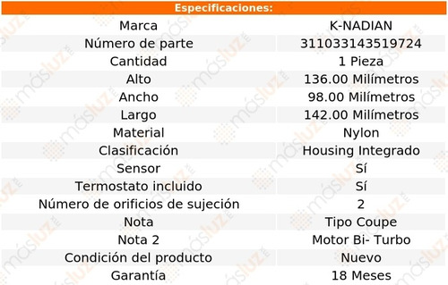 Toma Agua+termostato Nylon Bmw 1 Series M L6 3.0l 11 Foto 3