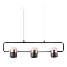 Lámpara Led Colgante Suspendida Diseño Moderno Bicolor 3 Focos Led Luz Bidireccional 15w Blanco Cálido 3000k 220v