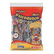 Pirulito Mini Psicodélico Festa Pacote C/50 - Santa Rita