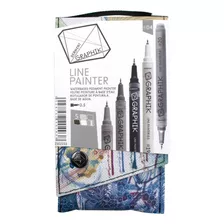 Juego Con 5 Plumines Graphik Derwent Line Painter #04