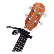 Capotraste Abraçadeira Para Ukulele Preta Haste Longa Kalani