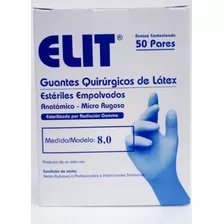 Guantes De Látex Quirurgicos 10 Pares Elit Esteriles Cirugia