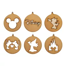 6 Esferas Navideñas Mickey Mouse Grandes 12 X 13 Cm Mdf