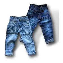 Kit 2 Calça Jeans Masculina Infantil Com Lycra 1 A 6 Anos