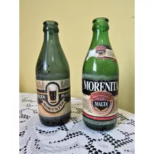 Antiguas 2 Botellas Malta Morenita 1980 Y 1990´s