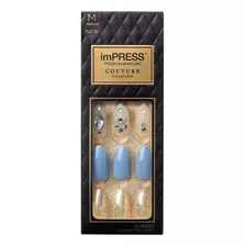 Kiss Impress Uñas Postizas Diseño Strass Glitter 