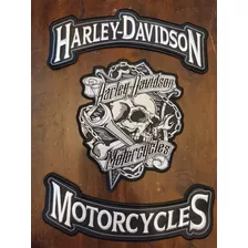 Parches Bordados Harley Davidson Craneo Skull Biker Choppers