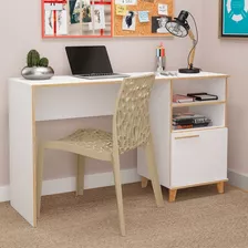 Mesa De Computador Escrivaninha Oslo Bc 67 - Branco/pinus