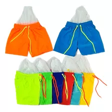 Short De Baño Suspensor Microfibra Estampado Niños Pack X 3