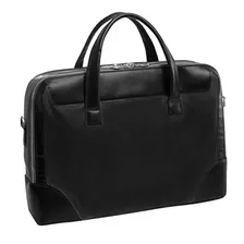 Dual Compartment Laptop Briefcase Nylon 17 In Blac