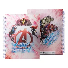 Cuaderno Avengers 21x27 Tapa Dura Color Blanco