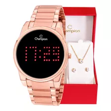 Relógio Champion Feminino Digital Rosé Escreve O Nome