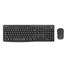 Kit De Teclado Y Mouse Inalámbrico Logitech Mk295 Español Latinoamérica De Color Negro