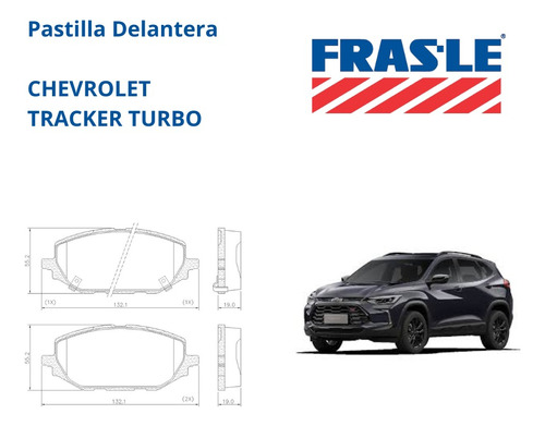 Pastillas Freno Para Chevrolet Tracker Turbo (21+...) Foto 3
