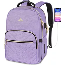 Mochila Antirrobo De 15.6 Pulgadas Con Puerto Usb-morado