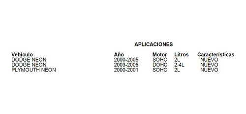 Manguera Filtro Aire Dodge Neon 2000 - 2005 2l Gonquin Nuevo Foto 4