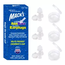 Mack's Aquablock - Tapones Para Los Oidos De Natacion, 3 Par