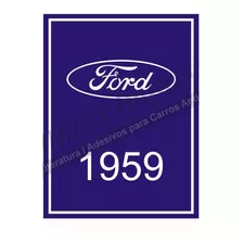 Adesivo Interno Carro Ford Ano 1959