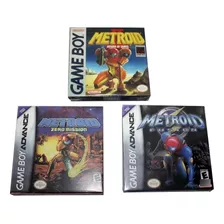 3 Cajas Customs Para Metroid 2 + Fusion + Zero Mission