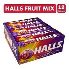 Halls Fruit Mix Sabores Frutales Caja X 12 Unidades