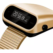 Reloj Digital Nu Nordic Retro Con Cronometro Y Luz De Acero