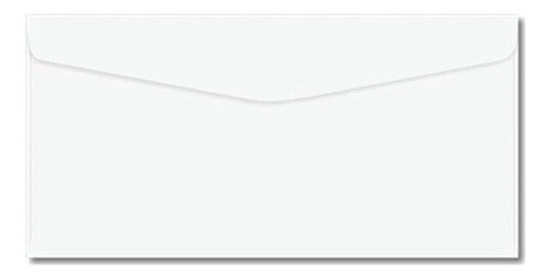 Envelope Carta Oficio 11,4x22,9 Branco Liso 100un