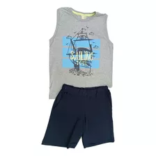 Conjunto Infantil Menino Regata E Bermuda Hrradinhos